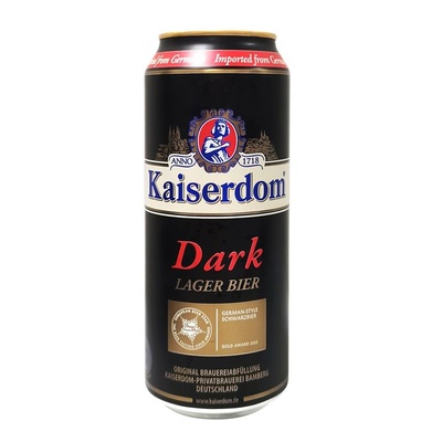 德国进口凯撒啤酒kaiserdom 10.6度白啤\11.4度黑啤500ml罐装