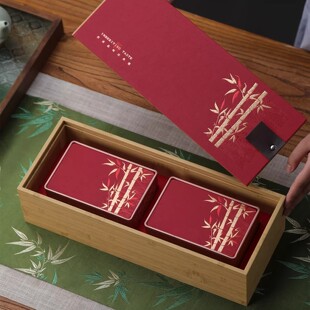 高档茶叶包装盒空礼盒红茶绿茶竹叶青茶叶礼盒16-18泡伴手礼盒