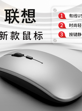 适用联想笔记本有线鼠标小新Pro15/14/16静音拯救者电脑R7000锐龙