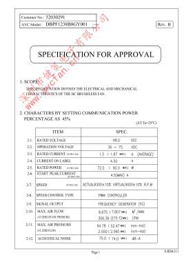 奇宏AVC DBPF1238B8GY001 PWM+FG信号 高转速12038轴流散热风扇