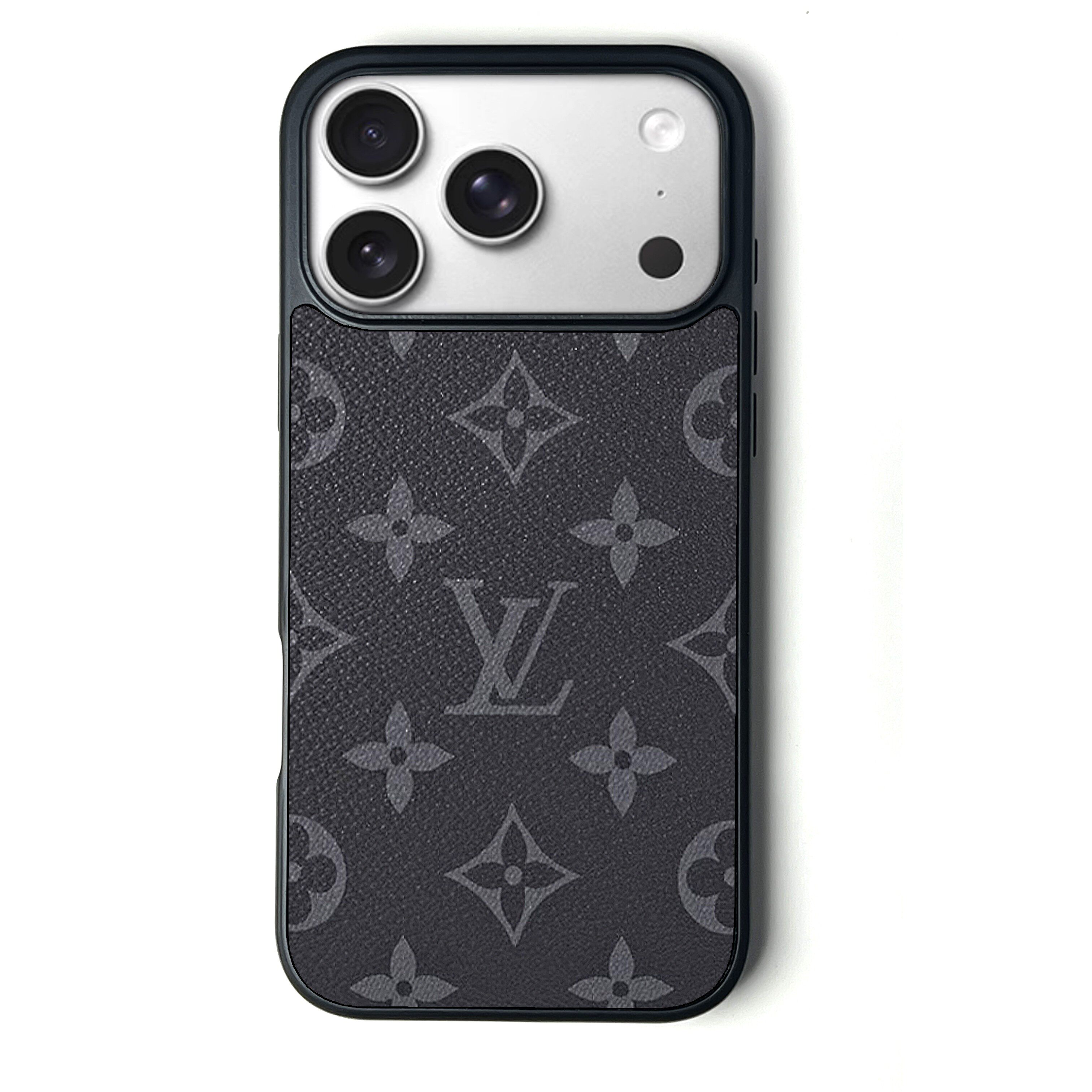 适用苹果17promax真皮黑花手机壳17pro/16pm/15LV全包防摔保护套,个性定制/设计服务/DIY,手机壳/保护套定制,淘宝优惠券,粉丝福利购,淘宝优惠卷