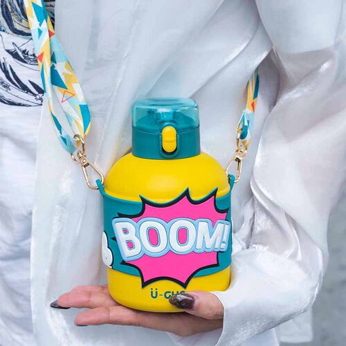 清仓艾可思水杯304不锈钢保温杯大容量吸管杯子便携运动水壶520ml
