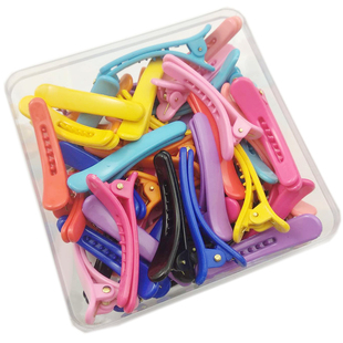 100个优质掰折不断pc材料手工DIY饰品发饰发夹配件5cm塑料鸭嘴夹