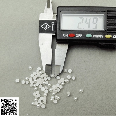 手机美容饰品配件仿珍珠圆形半面