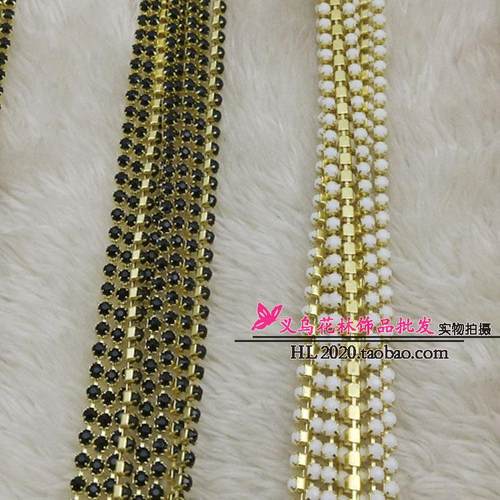 黑色链条亚克力白色手工爪链