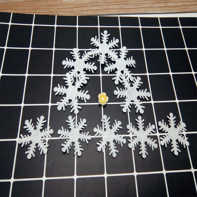 100片装4-5cm白色不织布雪花片 免裁剪儿童早教手工diy配件材料
