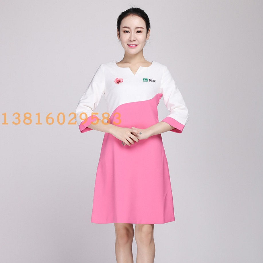 春秋季促销员服装超市食品啤酒牛奶饮料销售员服装商场导购员长袖