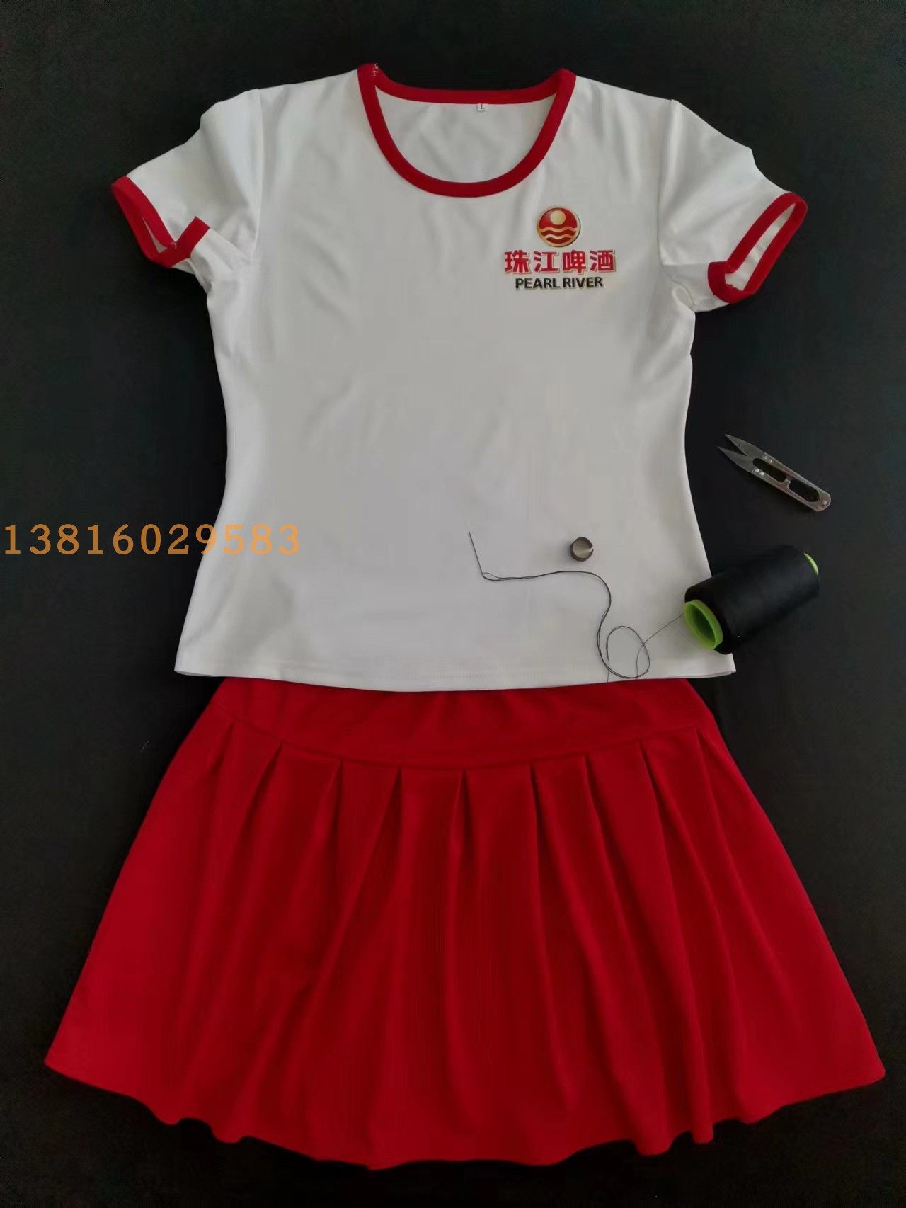 促销员服定制啤酒牛奶饮料销售员服装春秋女长袖服务员工作服定做