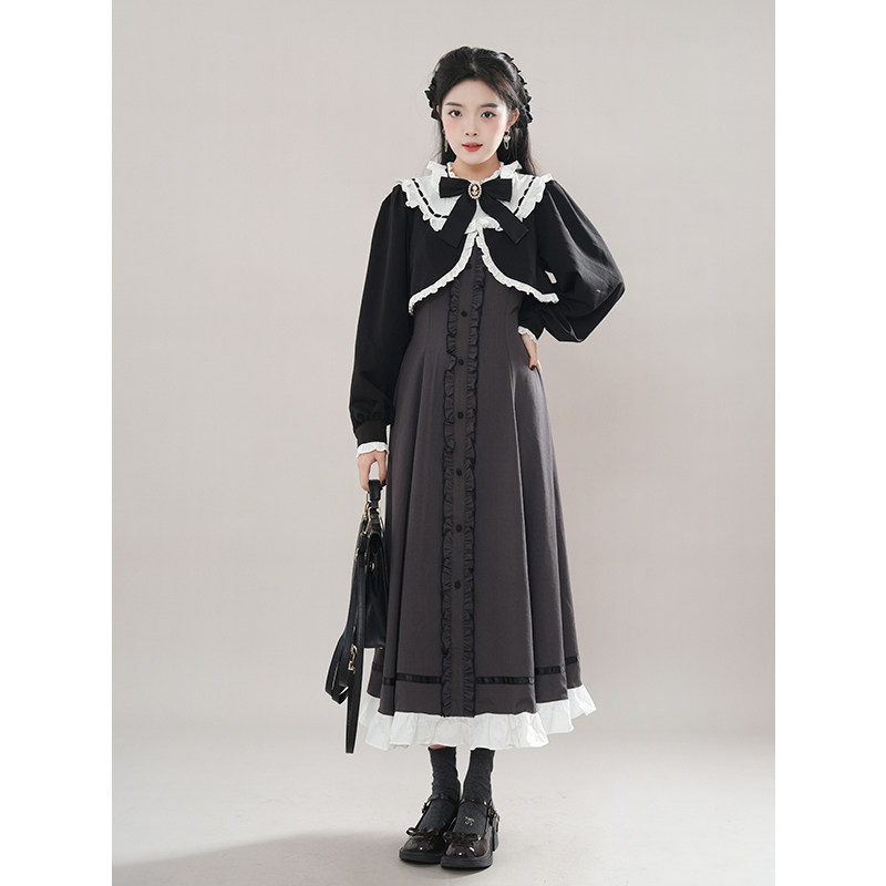 法式优雅千金感套装jk连衣裙装