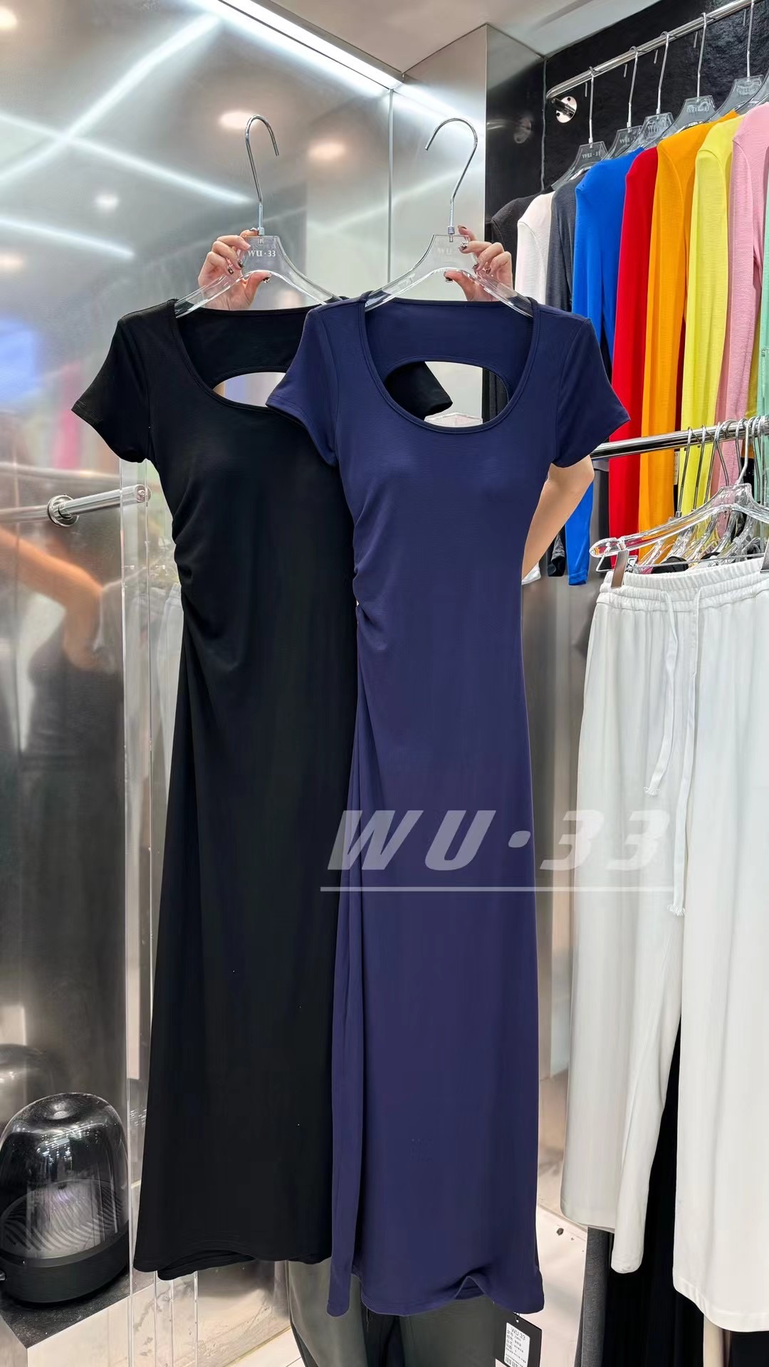 快手网红同款修身开叉包臀法式