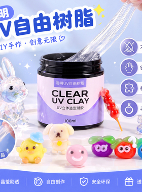 uv透明自由树脂软糖胶