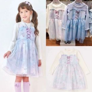 mezzopiano mp钢琴家日系女童装甜美针织春秋长袖可爱连衣裙