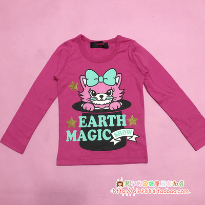 EarthMagic女童猫咪纯棉长袖T恤