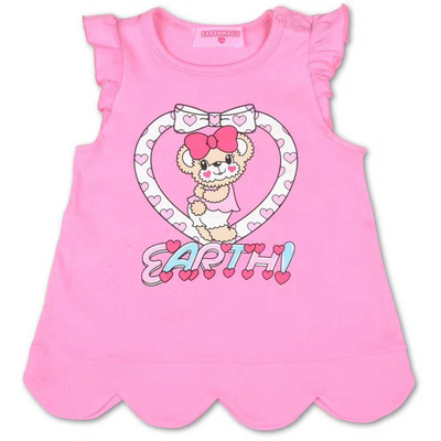 EarthMagic同款熊头女童无袖t恤