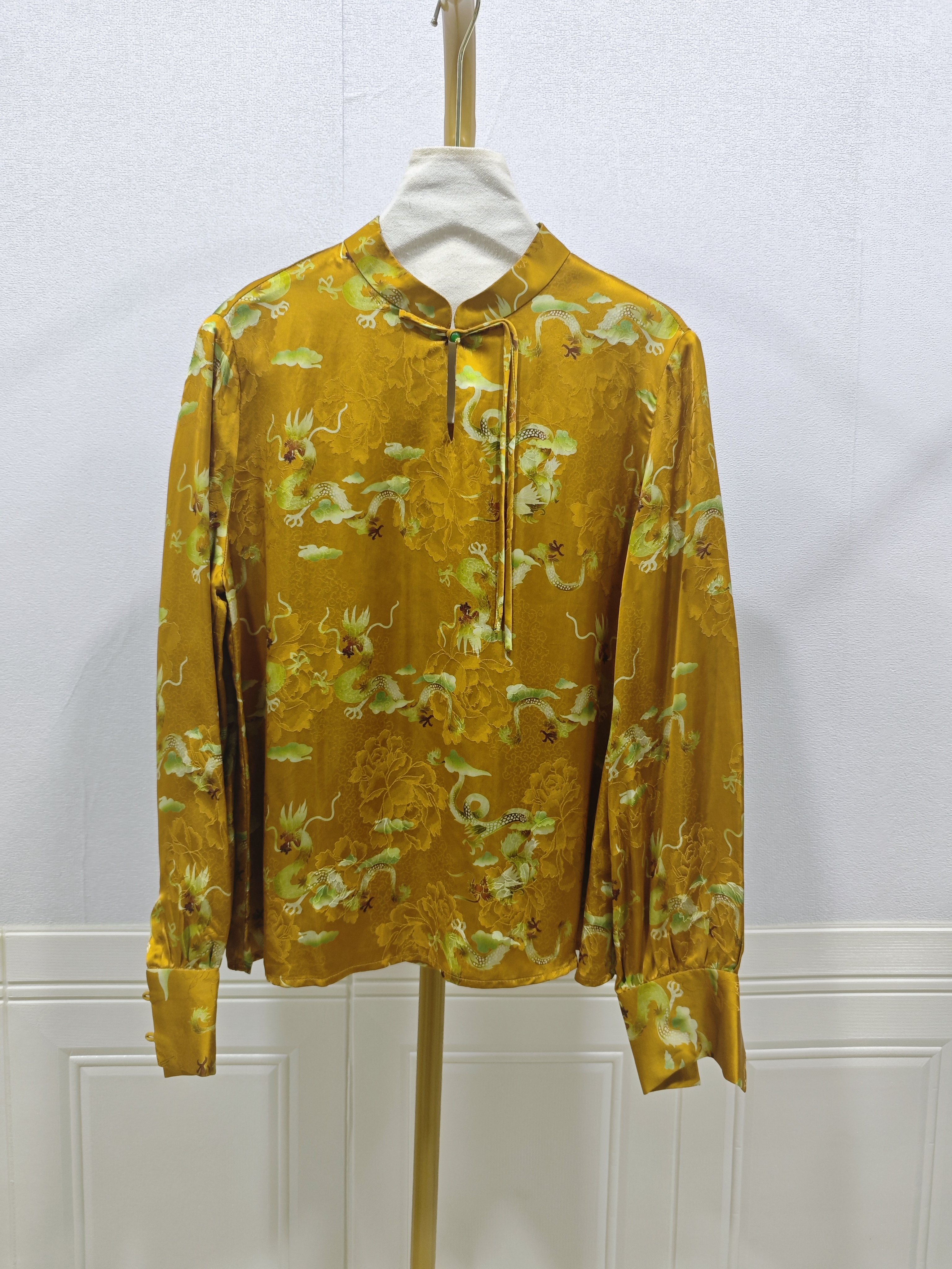 南油高货人丝香云纱小衫外套衬衫新中式茶服唐装国风禅意梨花庄
