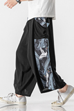 20秋装潮大码风汉服仙鹤古风坠感休闲情侣哈伦裤k111/P70，男装休闲裤，钱塘713