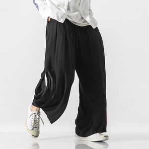 秋冬新款 风情侣阔腿裤太极裤民族服装裤子 K77/P100 控138图片