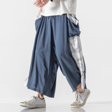 20秋装潮大码风汉服仙鹤古风坠感休闲情侣哈伦裤k111/P70，男装休闲裤，钱塘713