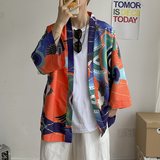 仙鹤龙港风日系潮外套防晒服和服开衫薄款半袖道袍防晒衣F12/P40，男装风衣，钱塘713