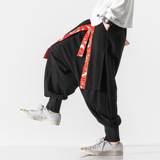 20秋冬日系大码古风风亚麻棉麻哈伦仙鹤裙裤汉服K113/P80，男装休闲裤，钱塘713