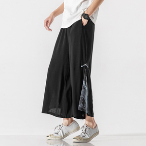 20秋装大码风汉服宋裤仙鹤古风坠感休闲哈伦裤情侣 k110/P70图片