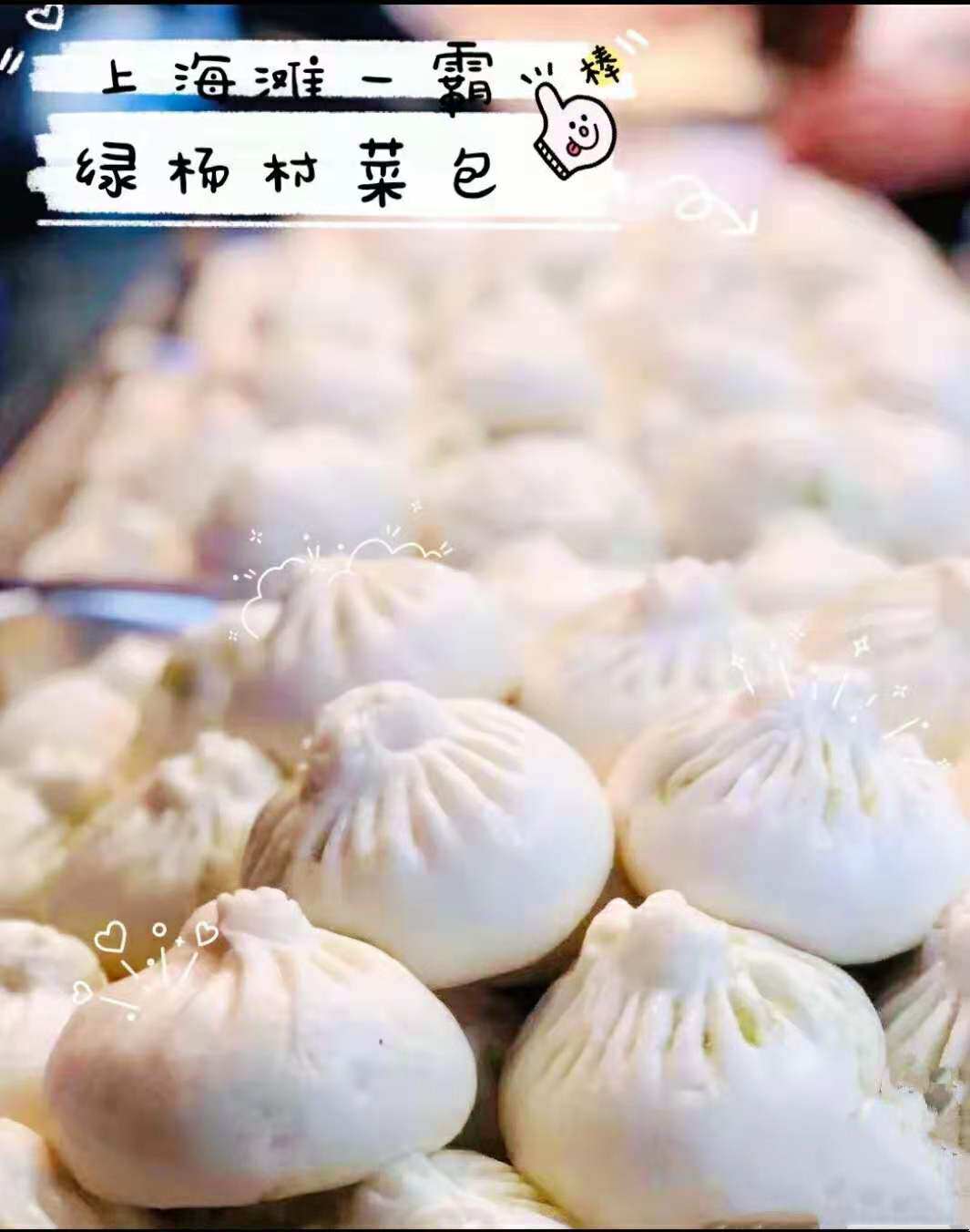 上海绿杨邨酒家 金牌素菜包5个装 现买现发 菜包肉包三丁包豆沙包