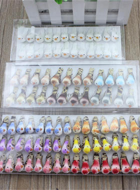 田园风迷你仿真萌物家居饰品小鸟