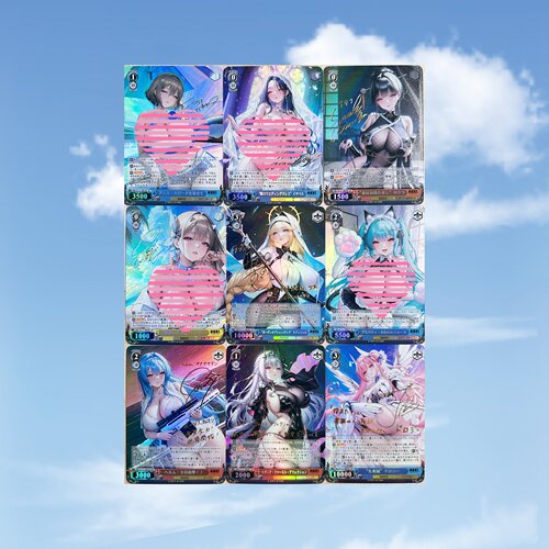 自制WS 胜利女神:妮姬nikke 9张 烫金签名 折光彩闪工艺63*88mm