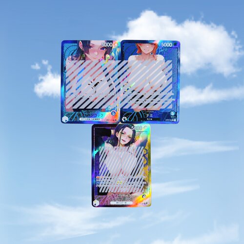 OPCG女主女帝＆娜美＆罗宾 领袖の大雷篇3张 折光彩闪63*88mm