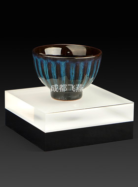 博物馆展厅展馆黑白方底座