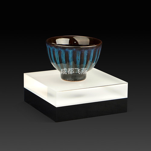 博物馆展厅展馆黑白方底座
