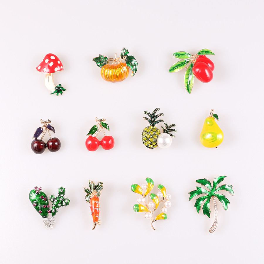 2020新款欧美复古董款橡子樱桃草莓苹果葡萄水果植物男女大衣胸针|msdalam kategori Aksesori/Barang Kemas Fesyen, kerongsang - dari Buy2taobao.com untuk memberikan perkhidmatan ejen Taobao profesional membeli
