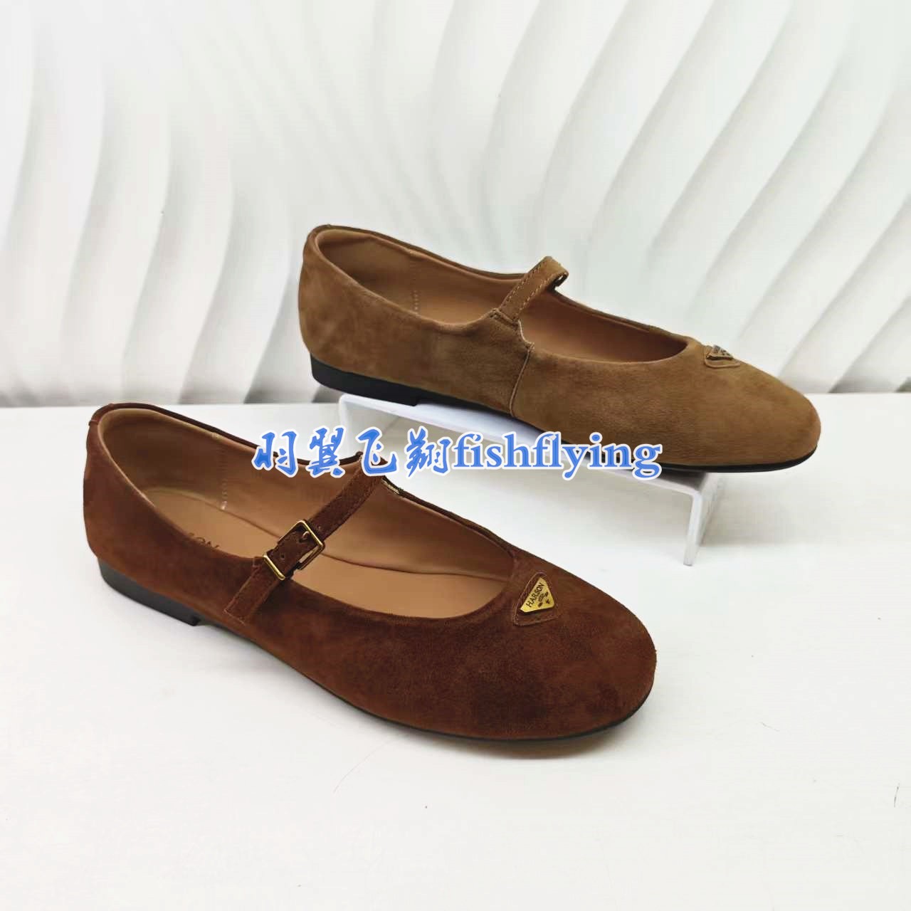 HS263008正品Harson/哈森2026春秋款玛丽珍一字带浅口平跟女单鞋