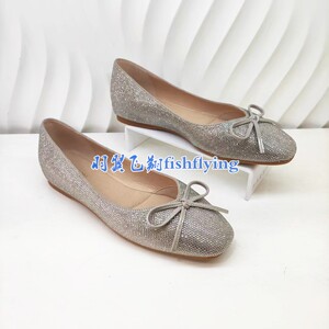 HS267172正品Harson/哈森26春新款平底满钻蝴蝶结时尚舒适女单鞋
