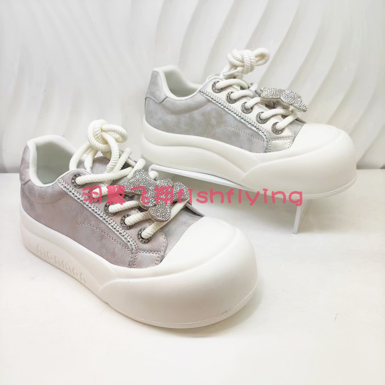 KCL258602卡迪娜专柜正品25春秋季厚底休闲鞋小白女单鞋可爱小熊
