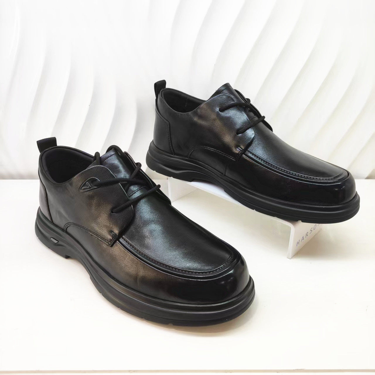 MA264139正品Harson/哈森26秋冬时尚加绒宴会系带商务正装男皮鞋