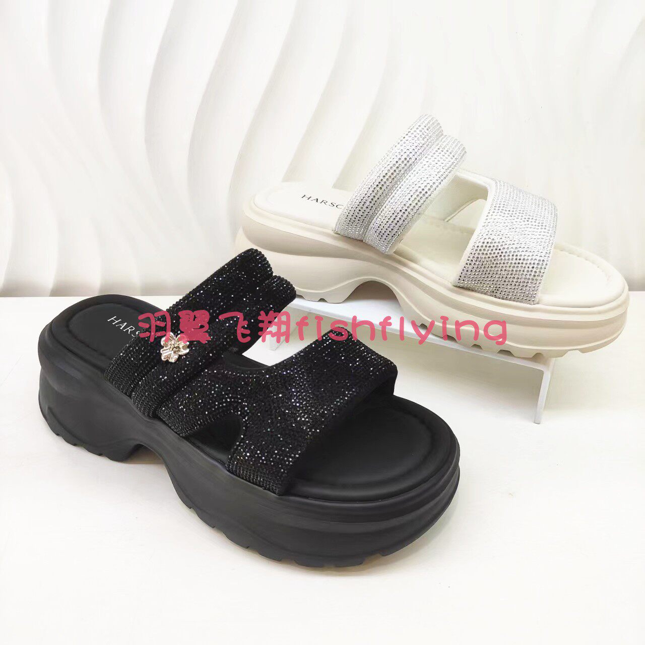 HM251603正品Harson/哈森25年夏季一字拖户外休闲超轻厚底女凉拖