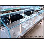 鱼缸 加工中心水切刀目字拉筋 超白玻璃鱼缸无管道管件 一体拉筋