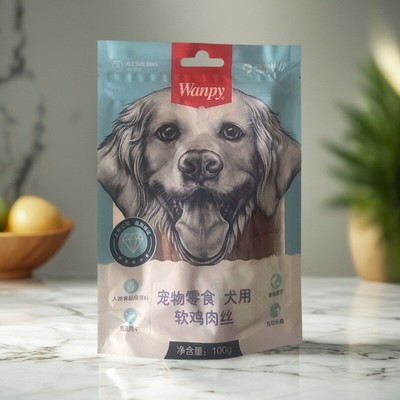 wanpy顽皮狗零食犬用软鸡肉丝鸡肉卷三明治哑铃100g官方正品