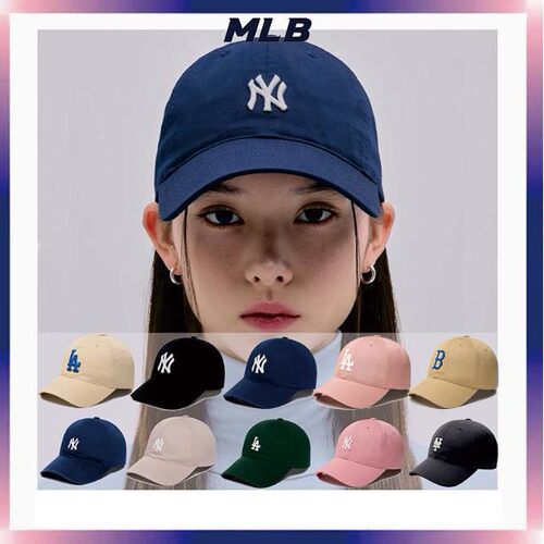 mlb棒球帽韩国大小标ny鸭舌帽男女休闲百搭软顶遮阳防晒la帽子ins