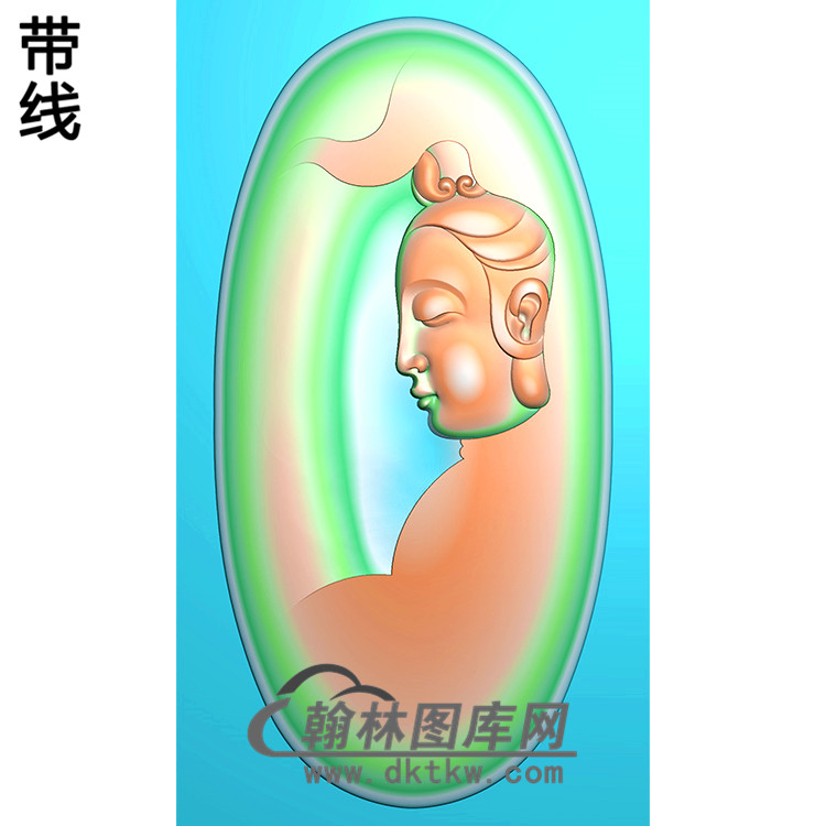 观音菩萨头像半身bgy-265精雕图浮雕图玉雕木雕图灰度图jdp/bmp