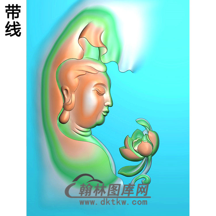 观音菩萨头像半身bgy-263精雕图浮雕图玉雕木雕图灰度图jdp/bmp