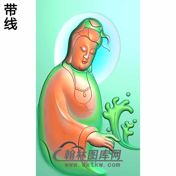 观音菩萨头像bgy-606精雕图浮雕图玉雕木雕图灰度图jdp/bmp/46牌