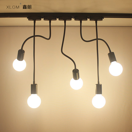 服装店橱窗灯LED软管球泡灯长杆导轨灯明装轨道软杆射灯万向调节