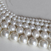 古风民族服饰宫花发簪DIY饰品配件材料 12mm 贝壳珍珠