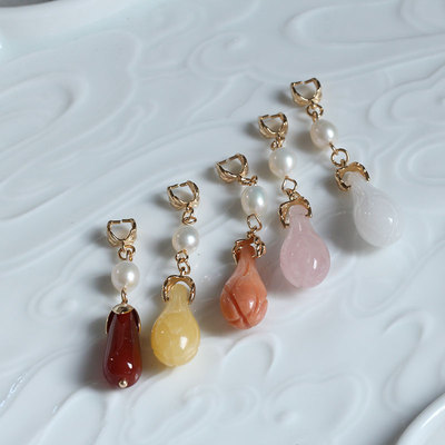 花影梦粉晶玛瑙白玉玉兰流苏