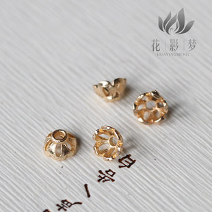 迷你立体小珠托花托*花影梦发簪发饰头饰DIY配件