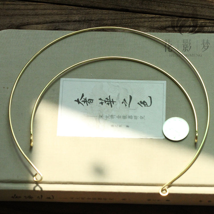 璎珞圈铜质diy头饰黄铜项圈发冠