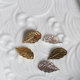 古风步摇发簪DIY配件头饰饰品材料 黄铜叶子花片18 10mm挂坠保色