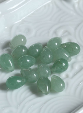 横孔东陵玉水滴吊坠耳坠零件